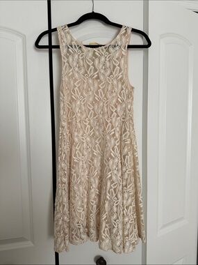 Free People Cream Lace A-Line Dress